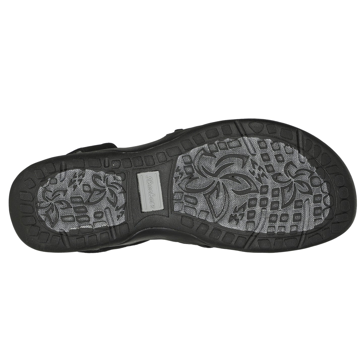 Skechers Womens Reggae Slim Sunnyside Black Strappy Vegan Sandals
