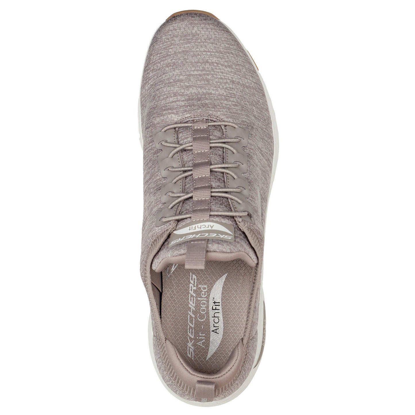 Skechers Mens Arch Fit WavePort Taupe Mesh Lightweight Trainers 232301/TPE