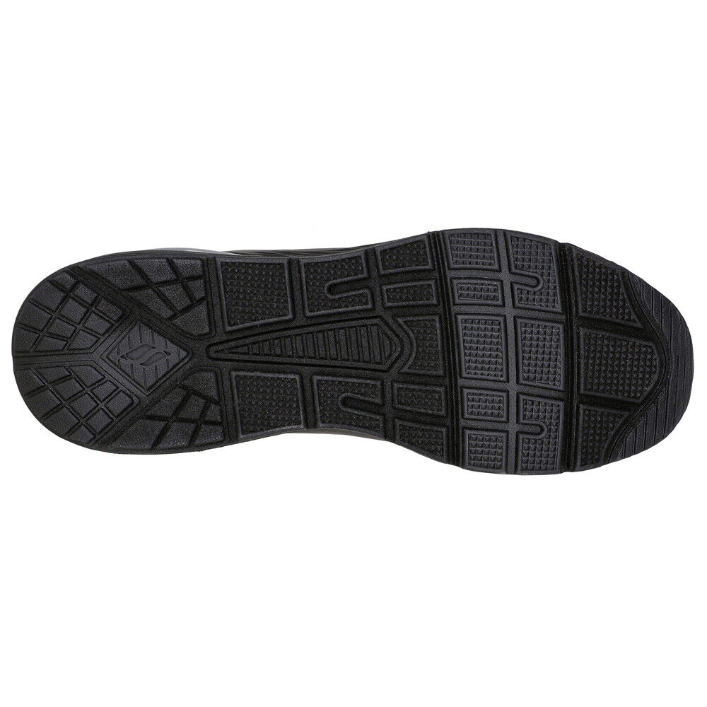 Skechers Mens Uno 2 Black Leather Trainers Shoes 232181/BBK