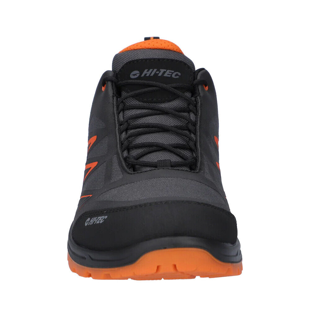 Hi-Tec Mens Flame Lite WP Charcoal/Black Orange Waterproof Trail Shoes