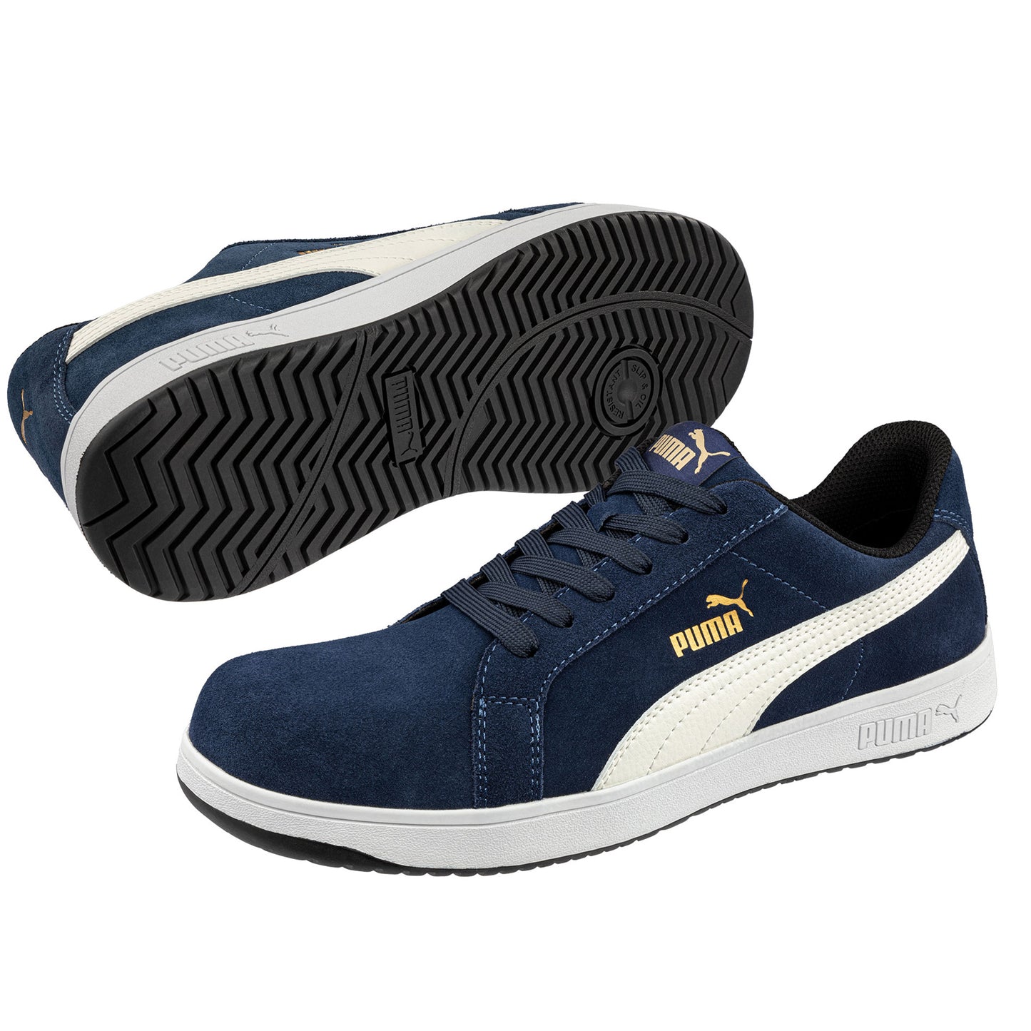 Puma Mens Iconic Suede Navy Low Composite Work Safety Trainers