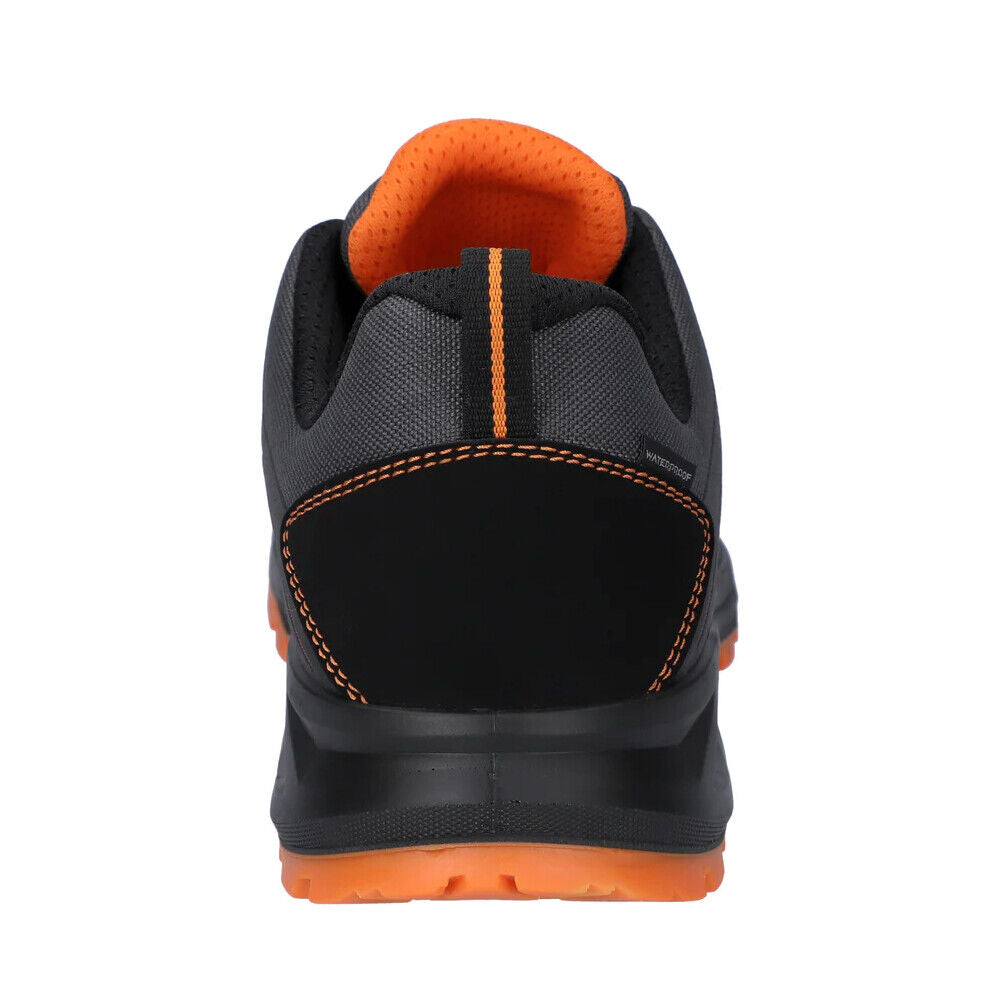 Hi-Tec Mens Flame Lite WP Charcoal/Black Orange Waterproof Trail Shoes
