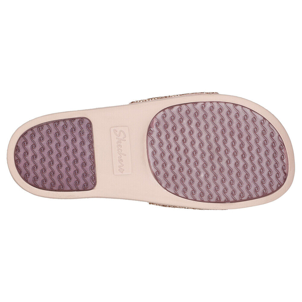 Skechers Ladies Pop Ups New Spark Rose Gold Vegan Slider Sandals 119320/RSGD