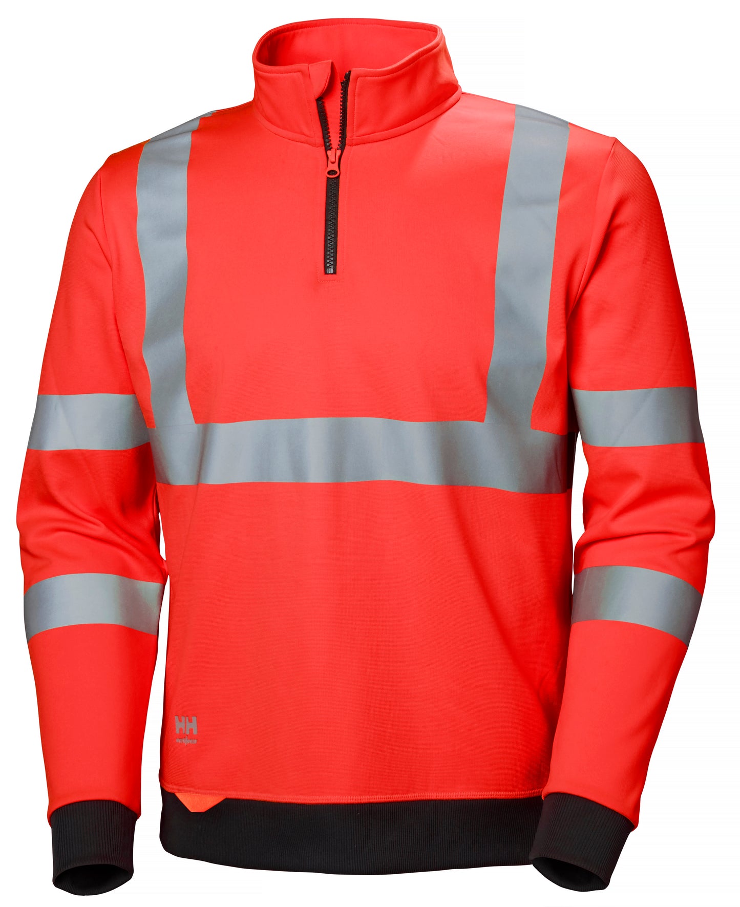 Helly Hansen Orange Yellow Red Hi-Vis 79096 Mens Addvis Half Zip Sweatshirt