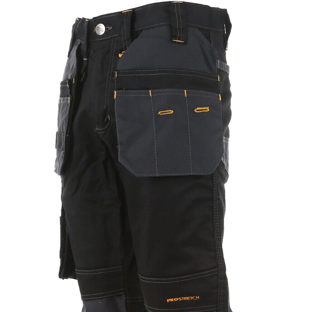 Dewalt Workwear Harrison Regular Fit Stretch Black/Grey Work Trousers DWC148-001