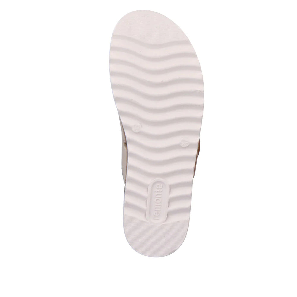 Remonte D0Q51-80 Nude Adjustable Leather Slip On Sandals