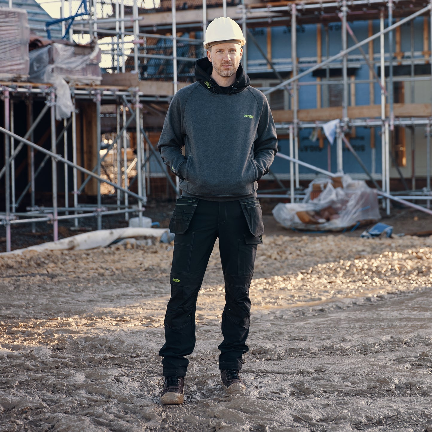 Apache Calgary Slim Fit Stretch Work Trousers Black