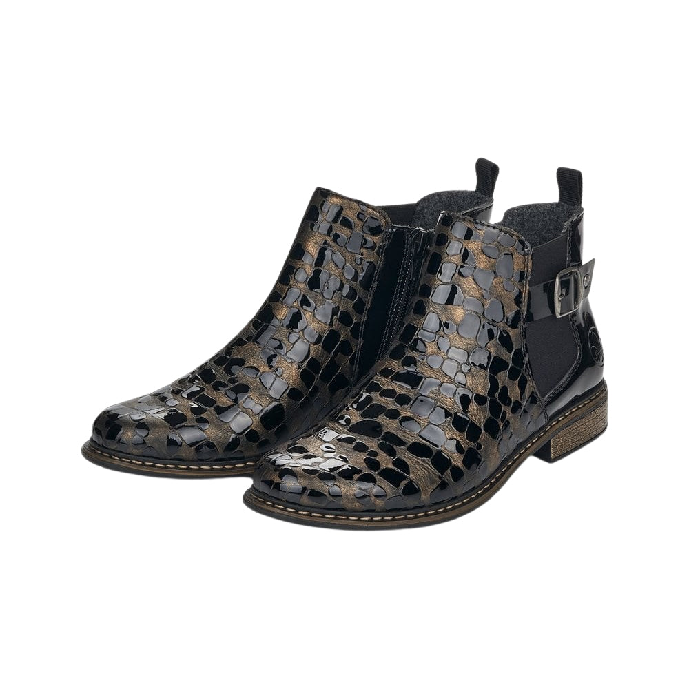 Rieker Z4965-90 Warm Lined Chelsea Black Boots