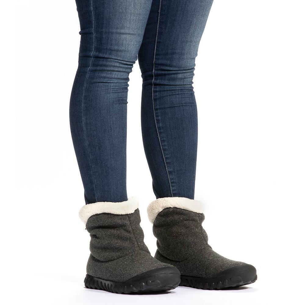 BOGS Ladies BMoc II Charcoal Waterproof Warm Lined Ankle Boots 72699