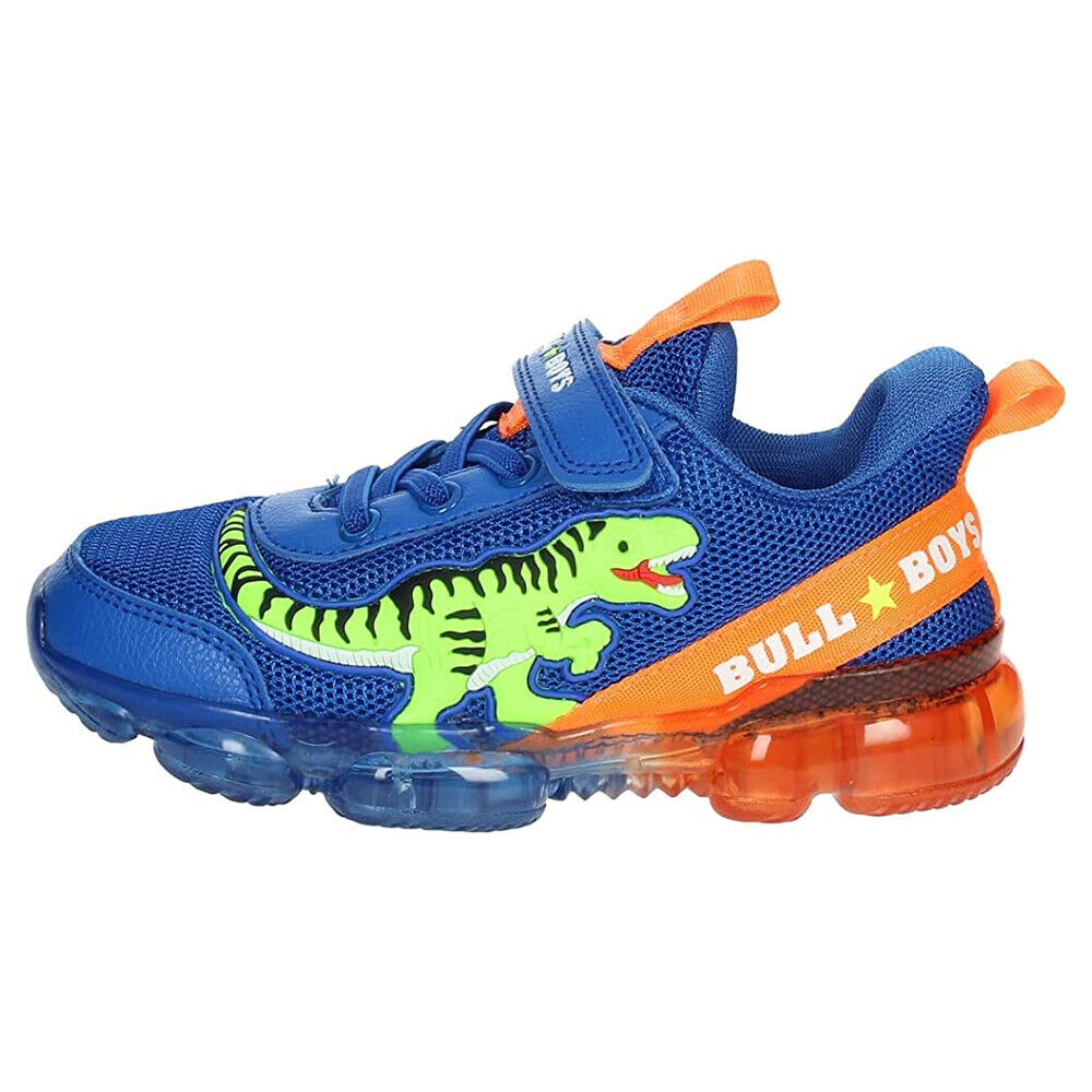 Bull Boys T-Rex Dinosaur Royal Light Up Flashing Trainers Shoes