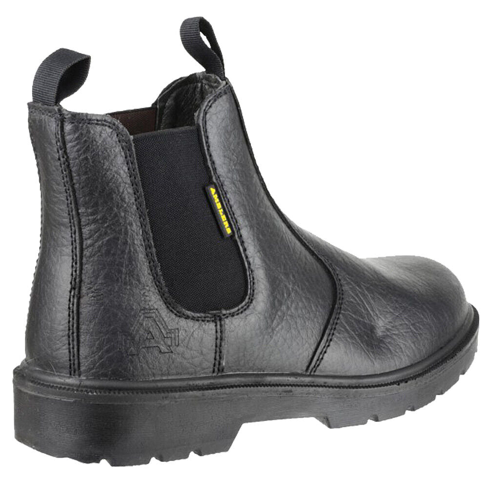 Amblers Mens Leather Dealer Safety Boots FS116 Black