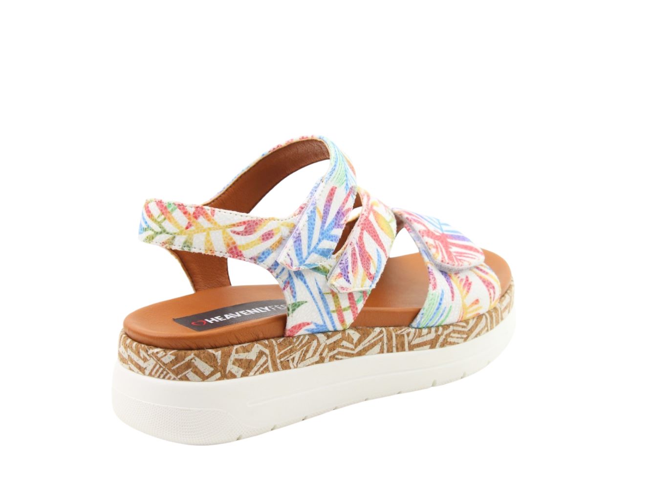 Heavenly Feet EmmaJane Floral White Womens Sandals