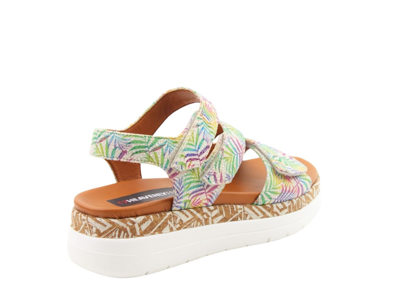 Heavenly Feet EmmaJane Floral Beige Womens Sandals