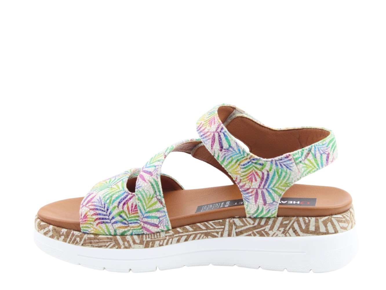 Heavenly Feet EmmaJane Floral Beige Womens Sandals