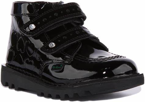 Kickers Infants Kick Hi Heart Patent Leather Ankle Boots - UK5 (EU22)