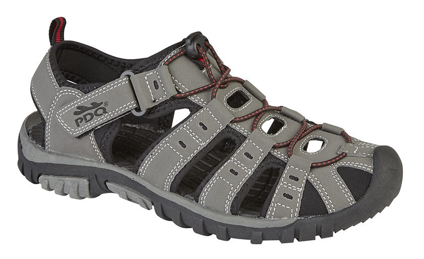 PDQ Mens Closed Toe Sports Walking Sandals Navy/Lime