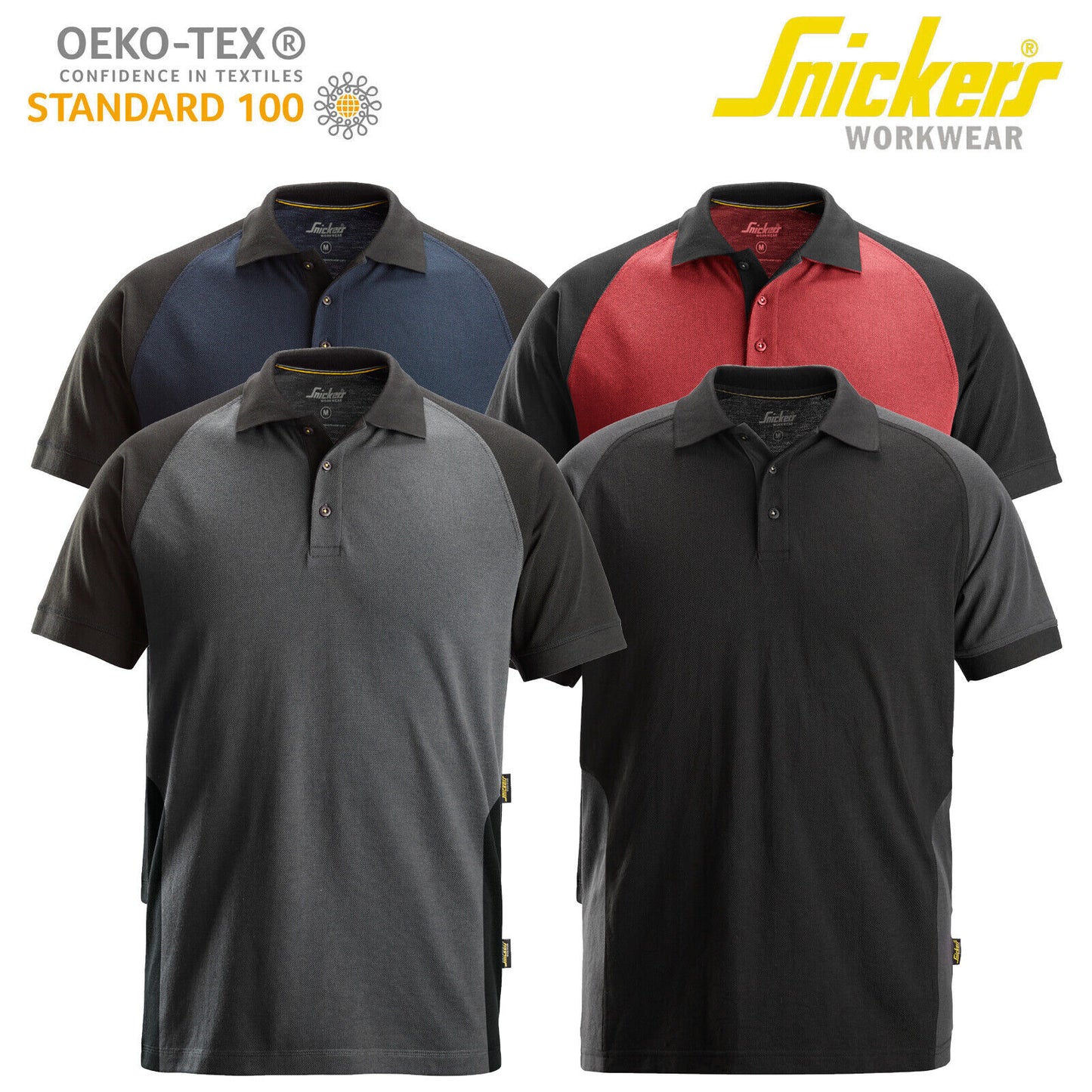 Mens Snickers Workwear Special Edition Embroidered Two Coloured Polo Shirt 2750
