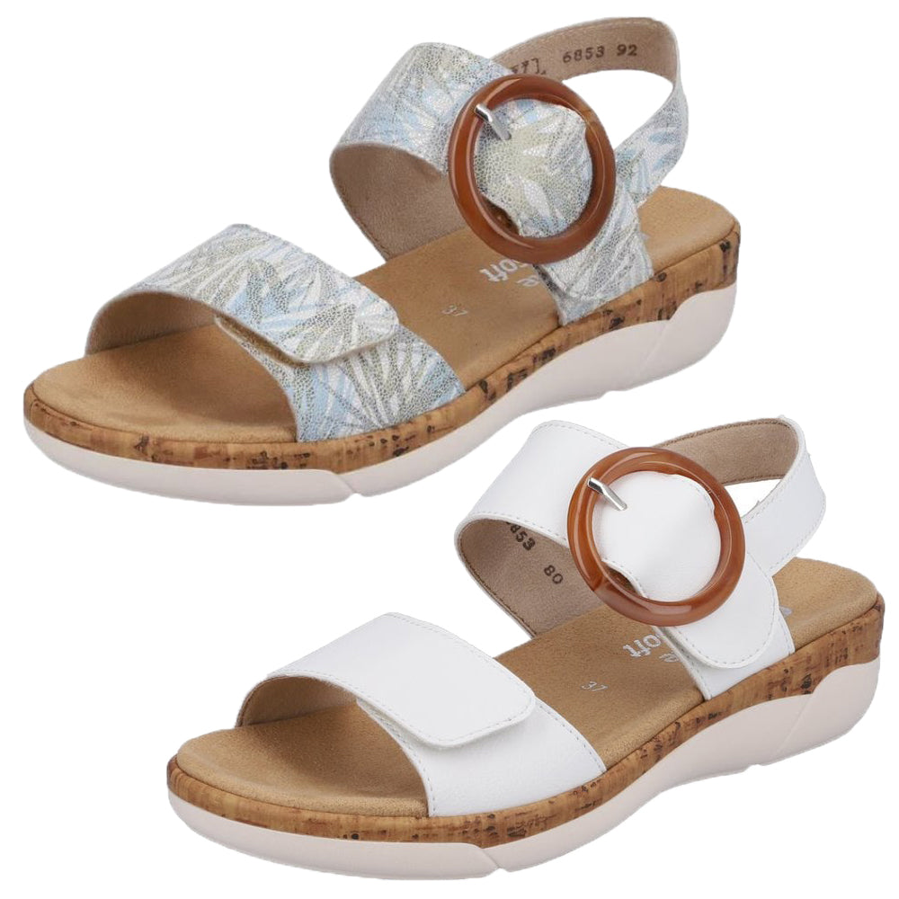 Remonte Ladies R6853 Leather Adjustable Sandals