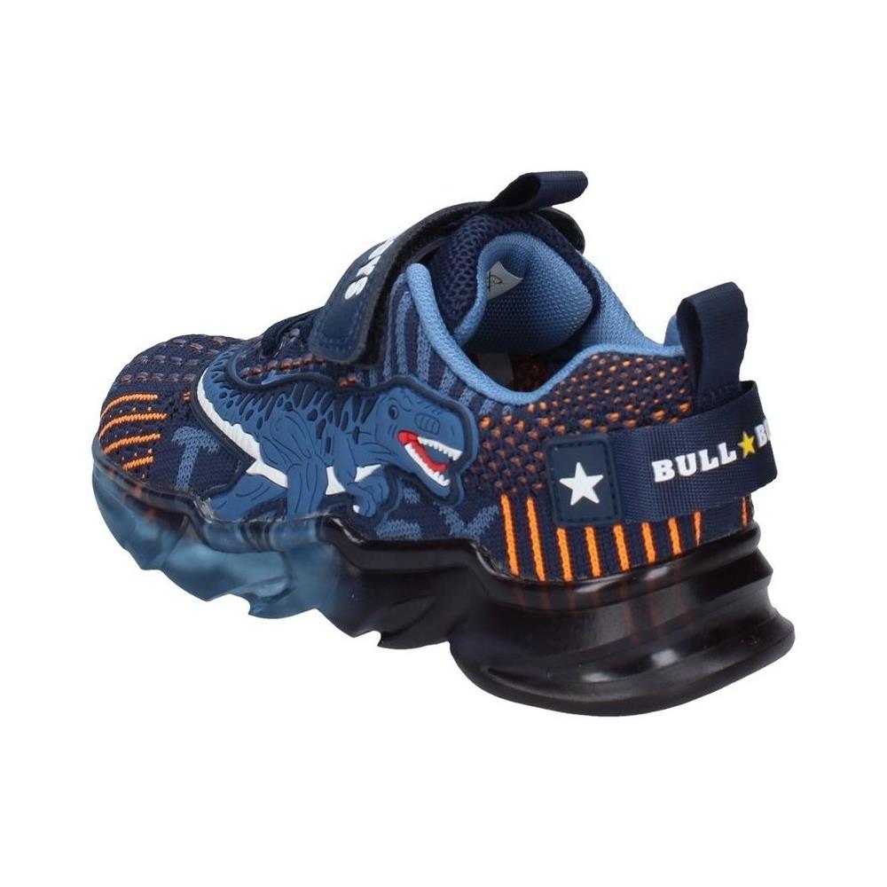 Bull Boys T-Rex Dinosaur Blue Light Up Flashing Trainers Shoes