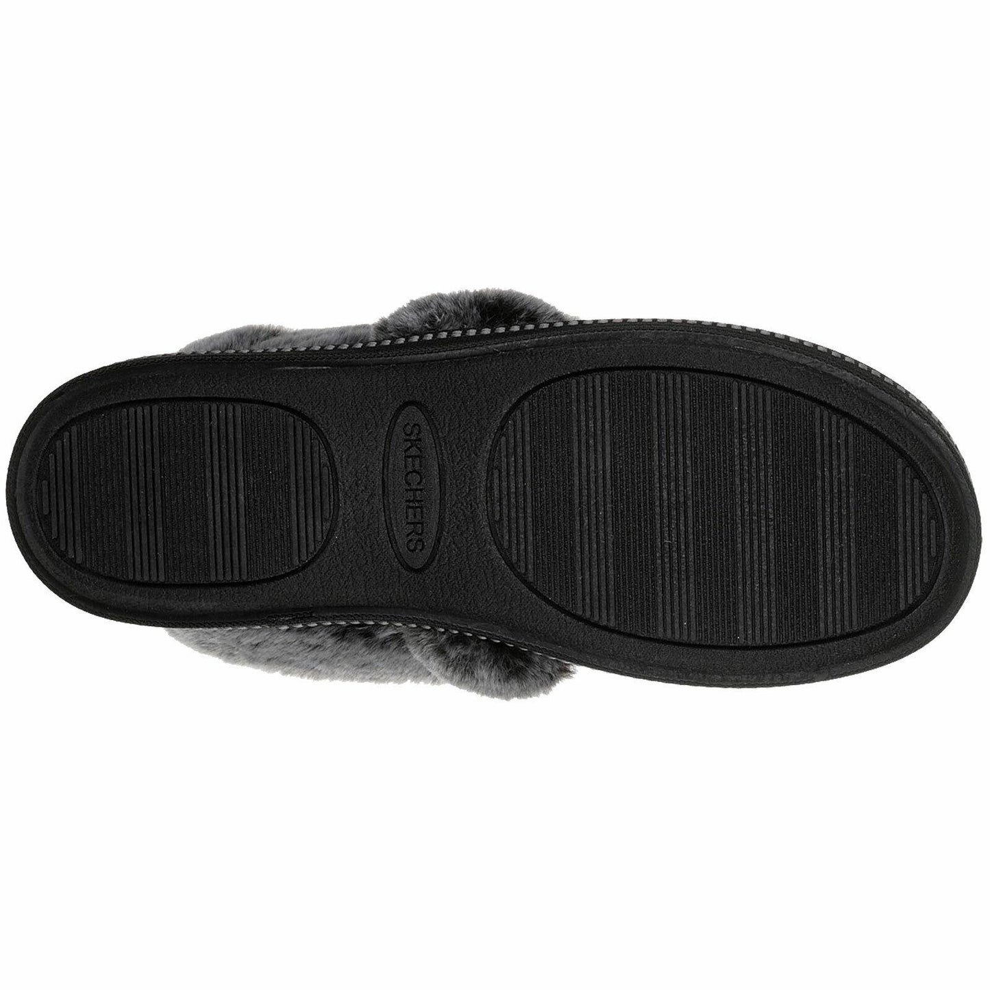 Ladies Skechers Cozy Campfire Team Toasty Black Faux Fur Slippers 32777/BLK