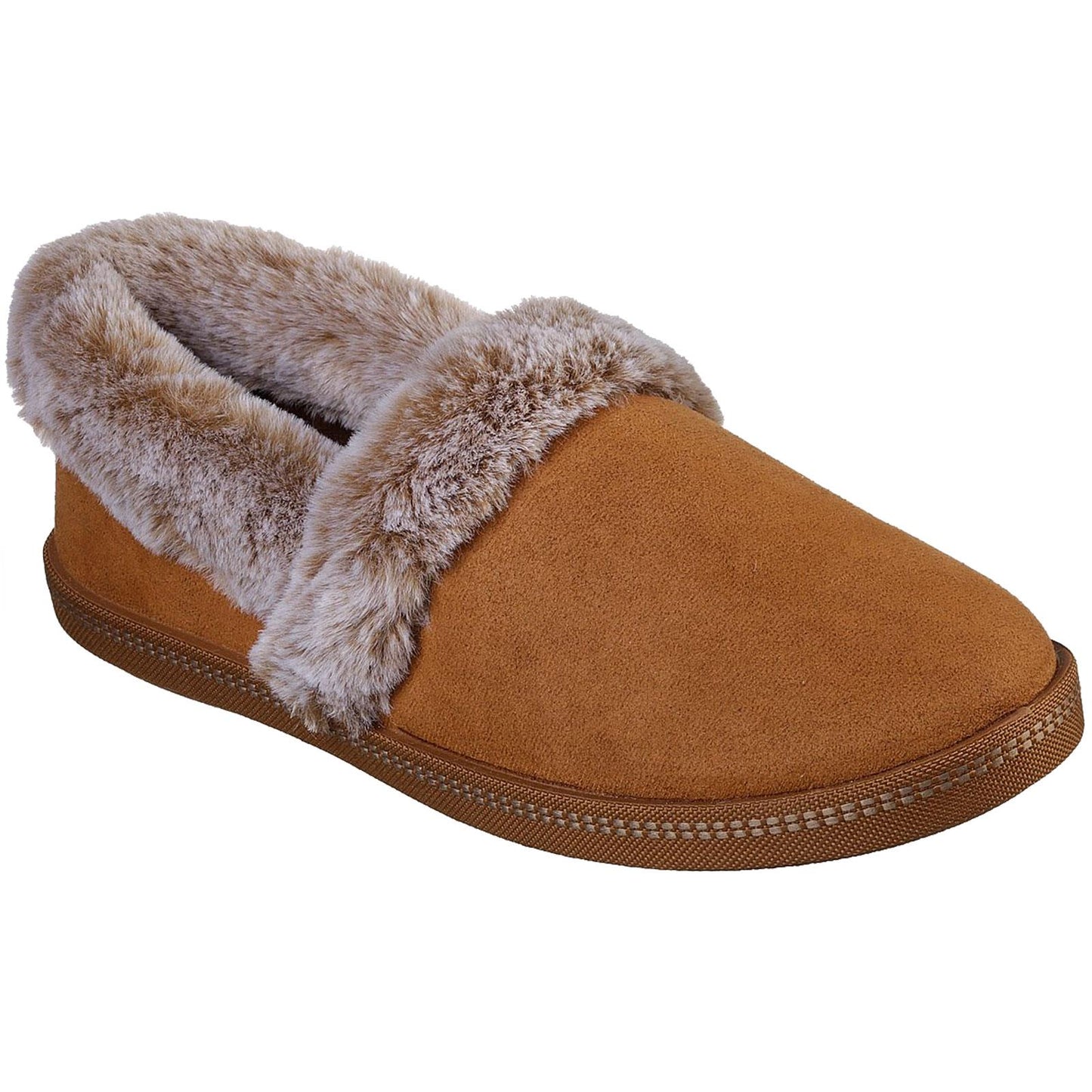 Ladies Skechers Cozy Campfire Team Toasty Chestnut Faux Fur Slippers 32777/CSNT
