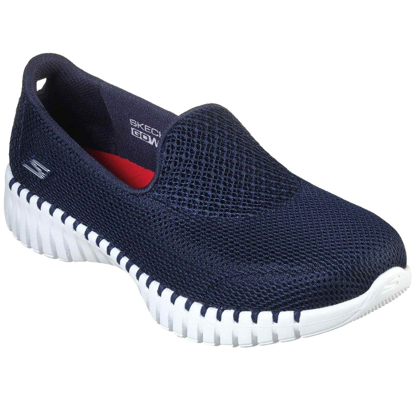 Ladies Skechers Go Walk Smart Navy/White Washable Lightweight Shoes 16700/NVW