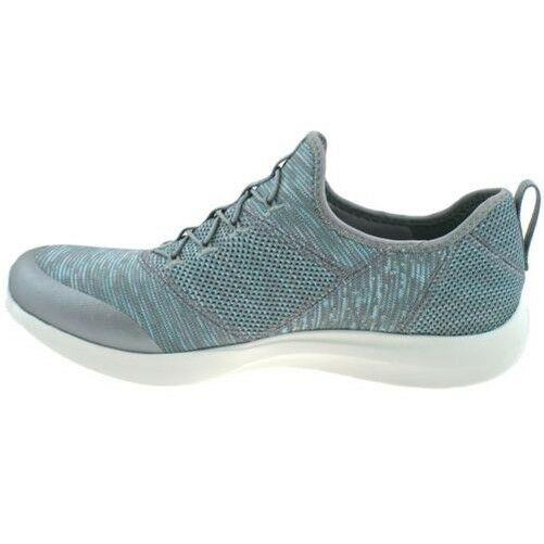 Ladies Skechers Gray/Mint Slip On Memory Foam Shoes 12880/GYMN