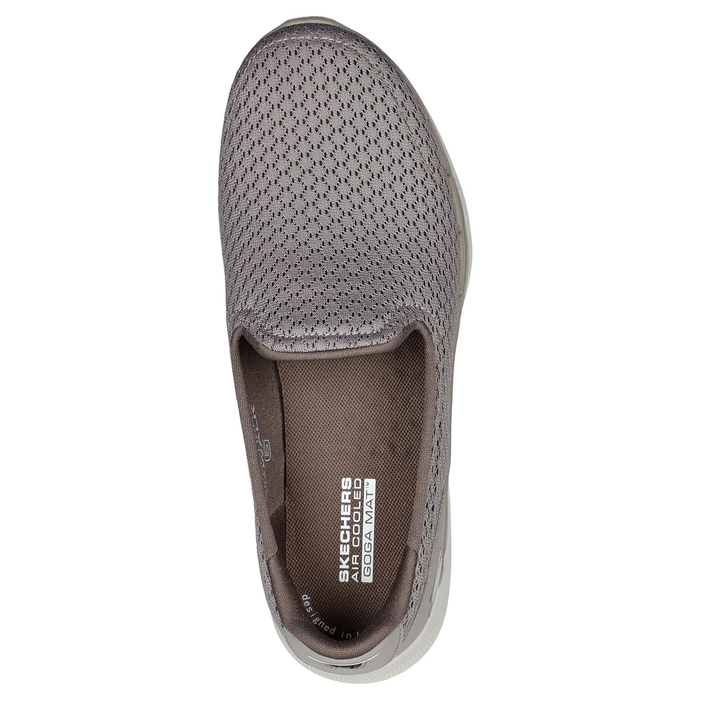 Skechers Ladies Go Walk 6 Sea Coast Taupe Slip On Shoes