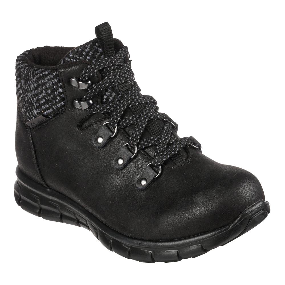 Skechers Ladies Synergy Cold Daze Black Water Repellent Boots 167200/BBK