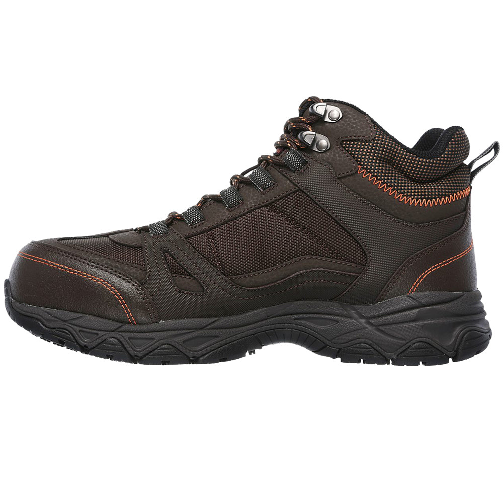 Skechers Ledom Waterproof Safety Steel Toe Cap Boots 77147EC BRN