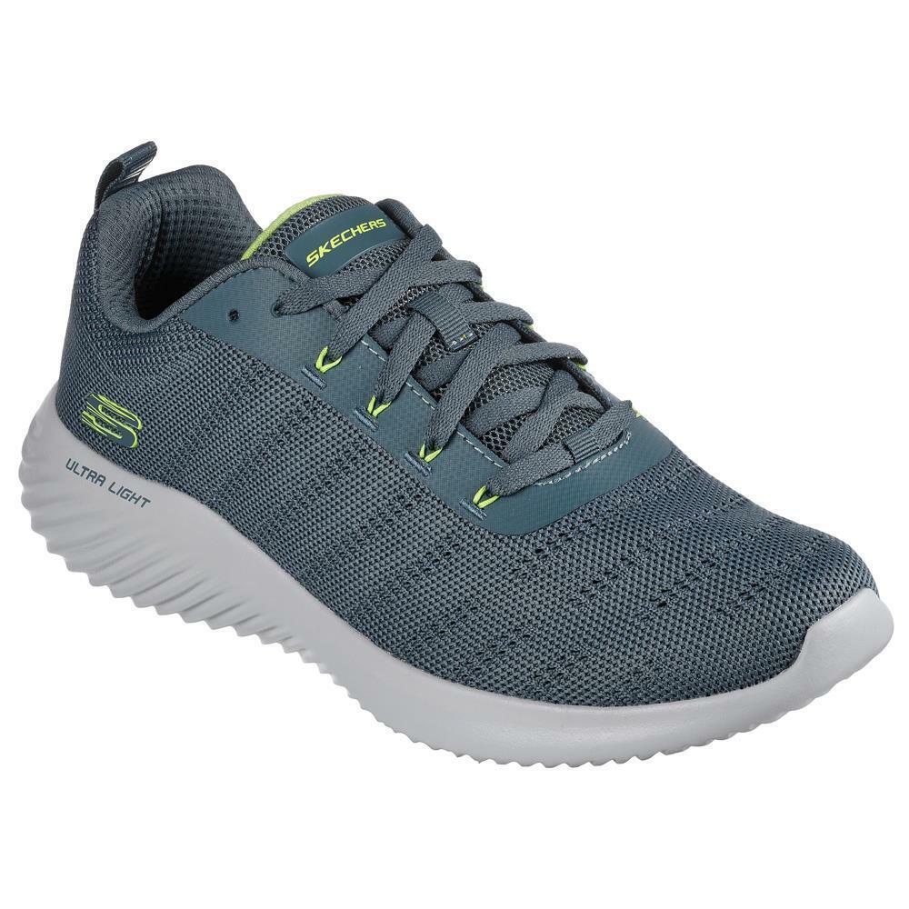 Skechers Mens Bounder Frazin Slate Lightweight Vegan Trainer Shoes