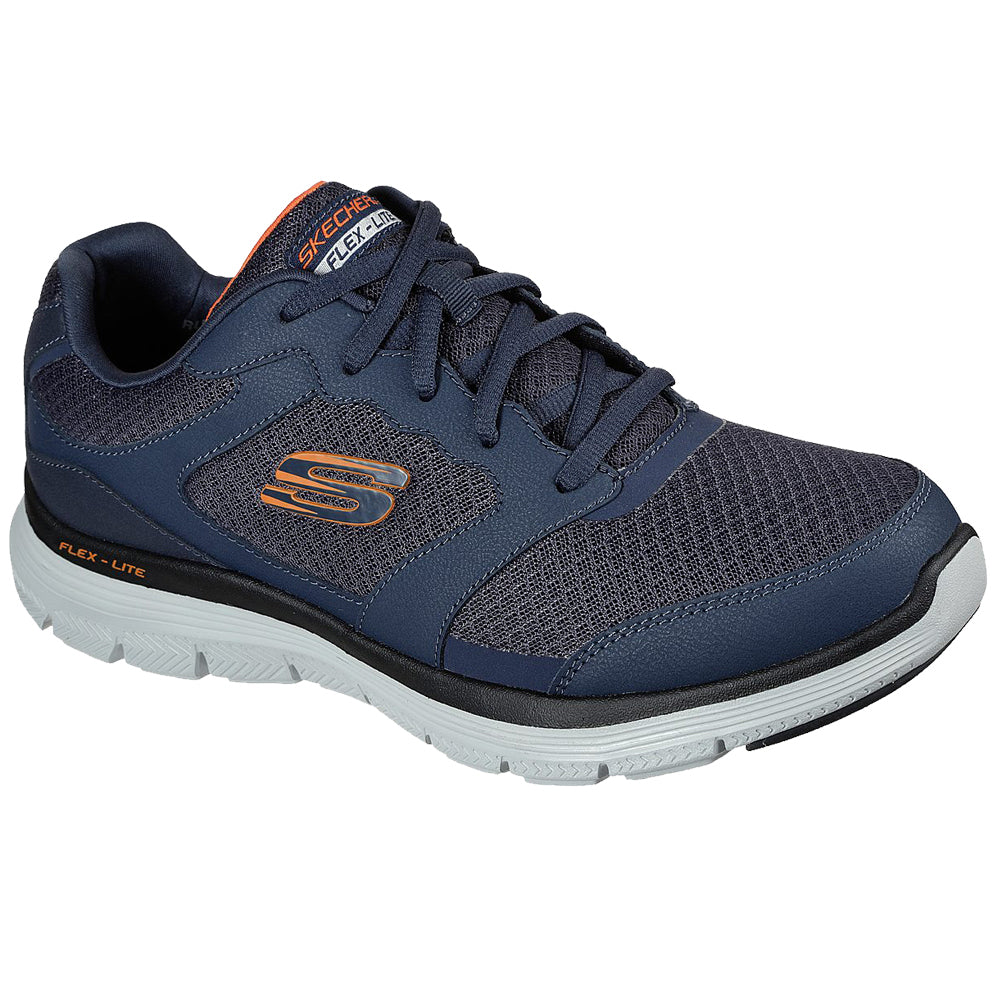 Skechers Mens Flex Advantage 4.0 Navy Lace Up Trainers 232225/NVY