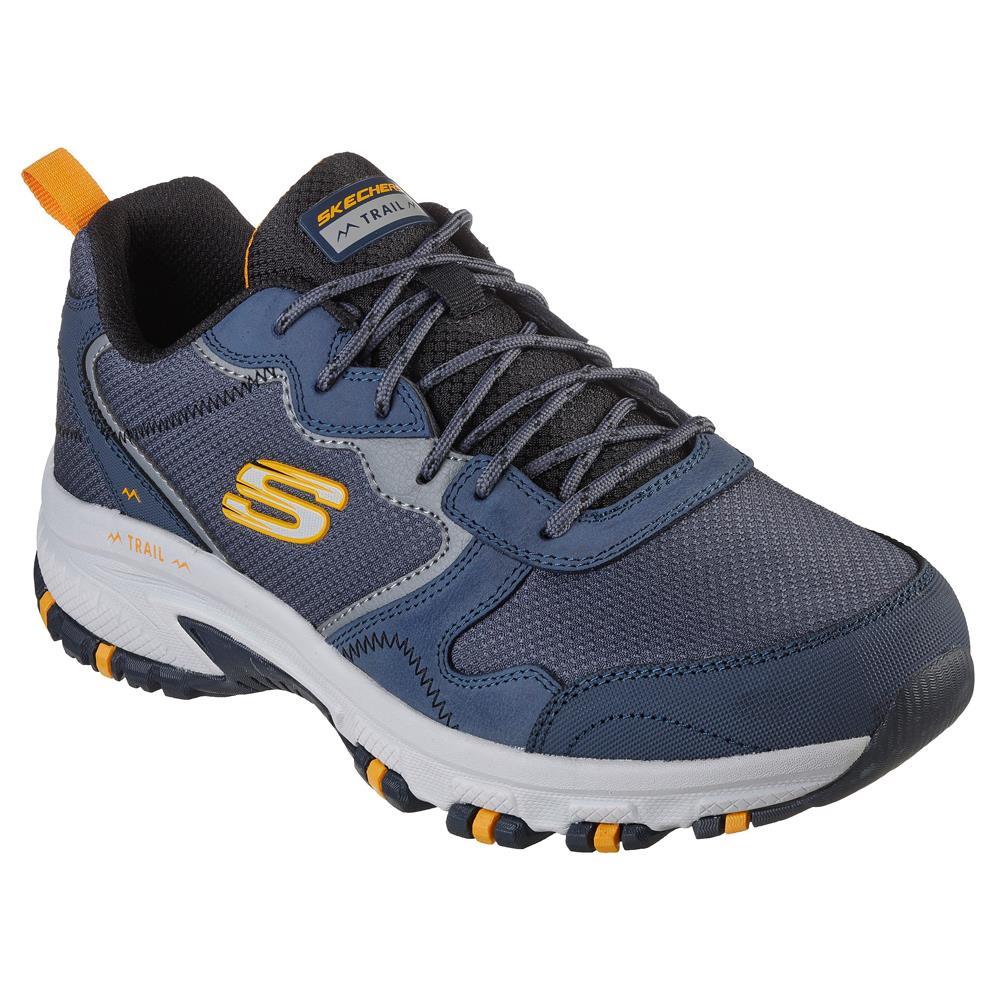 Skechers Trail Mens Hillcrest Rocky Drift Navy Memory Foam Trainers Shoes 237267