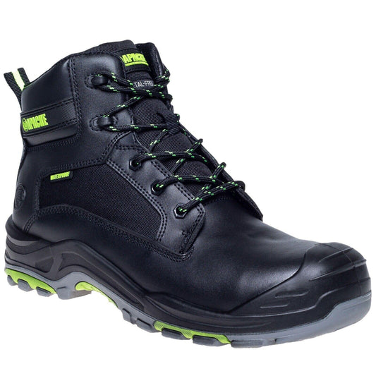 Apache Dakota Black Leather Waterproof Composite Safety Workwear Boots