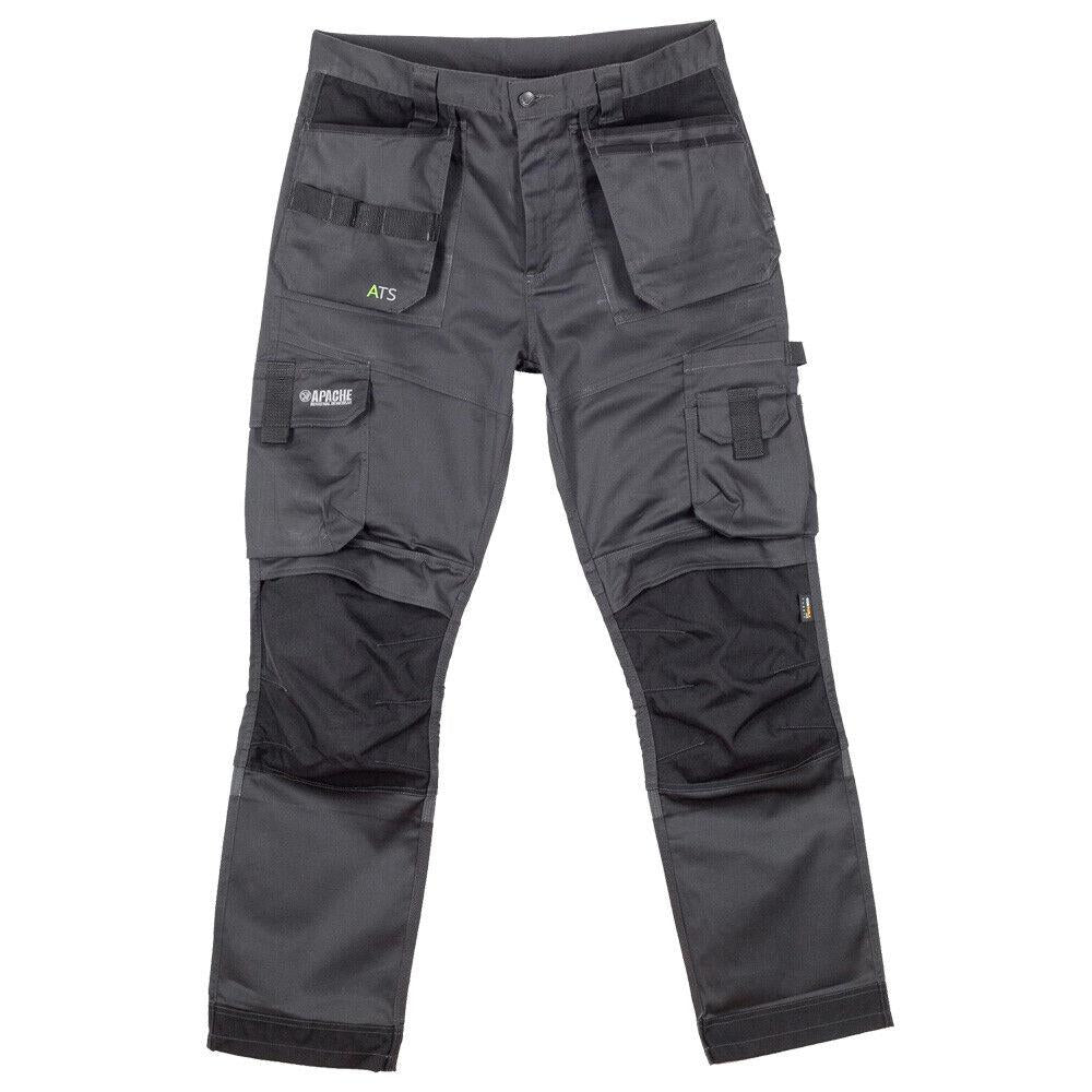 Apache Industrial Workwear ATS 3D Stretch Holster Pocket Trousers Grey