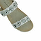 Ladies Cipriata Light Silver Or Stone Flower Shimmer Buckle Sandals L565