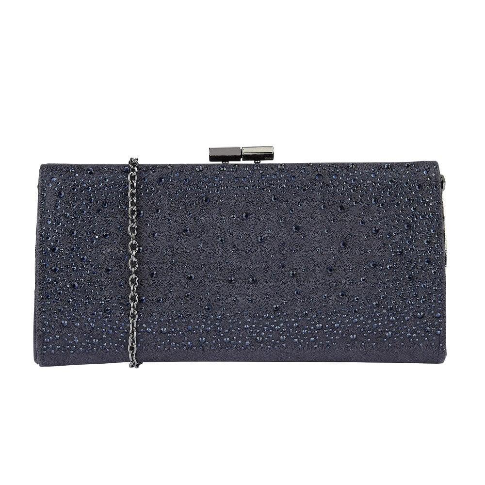 Lotus Chandra Navy Diamante Clutch/Shoulder Bag