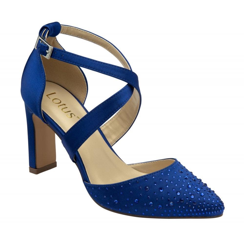 Lotus Leona Sapphire Diamante Crossover Occasion Court Shoes