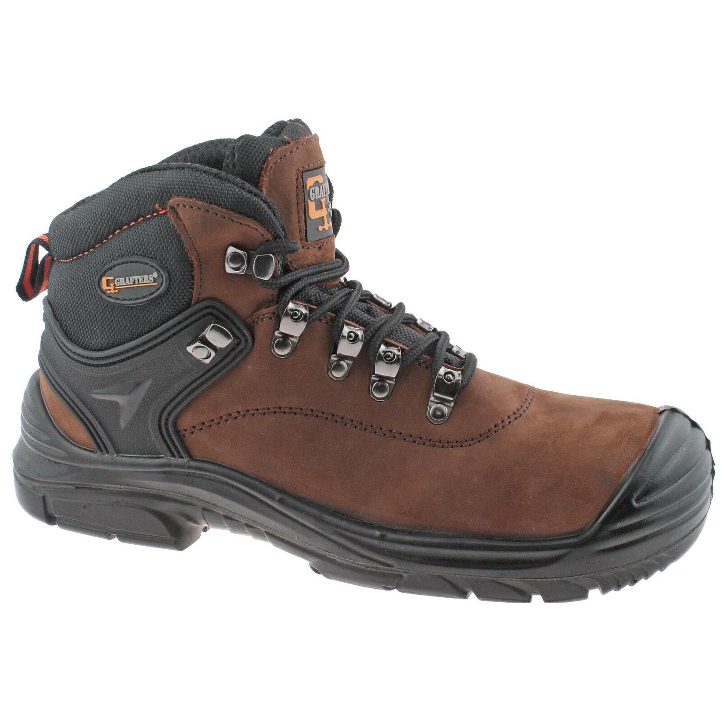 Grafters Brown Safety Hiker Style Boots M9508A
