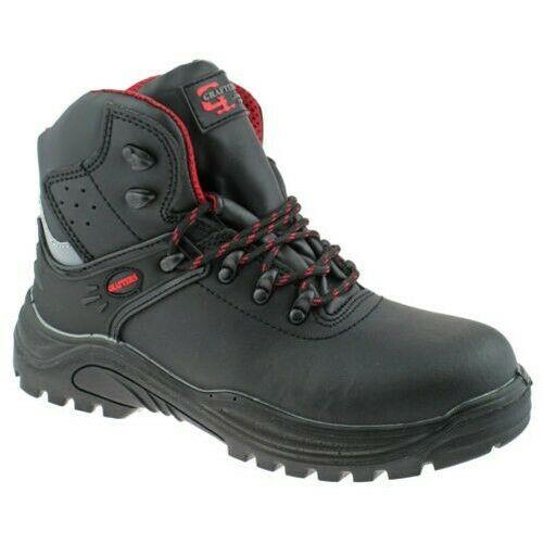 Grafters Transporter Black Leather Safety Boots M9516A