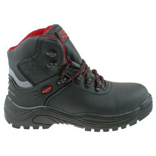 Grafters Transporter Black Leather Safety Boots M9516A