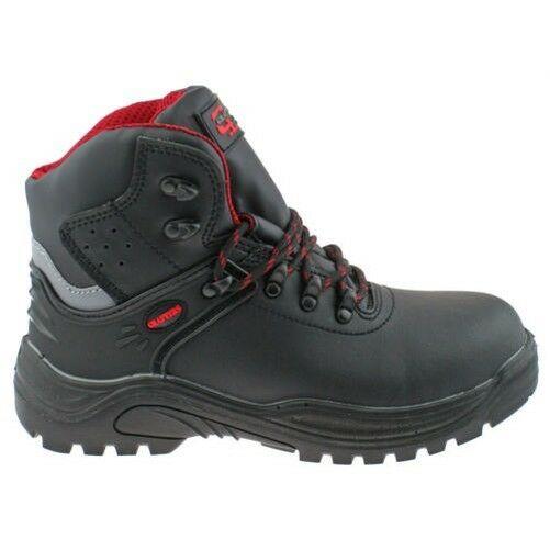 Grafters Transporter Black Leather Safety Boots M9516A
