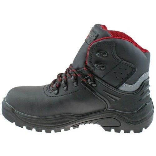 Grafters Transporter Black Leather Safety Boots M9516A