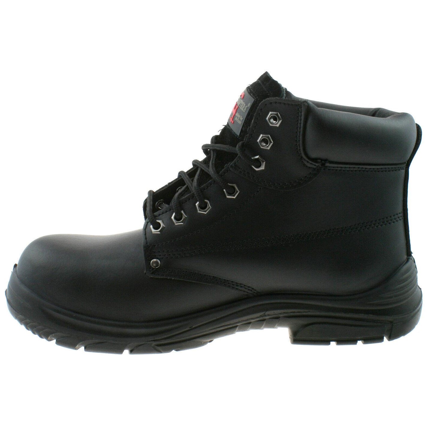 Mens Grafters Black Leather Wide Fitting Safety Work Boots Size 6–13 M9503A
