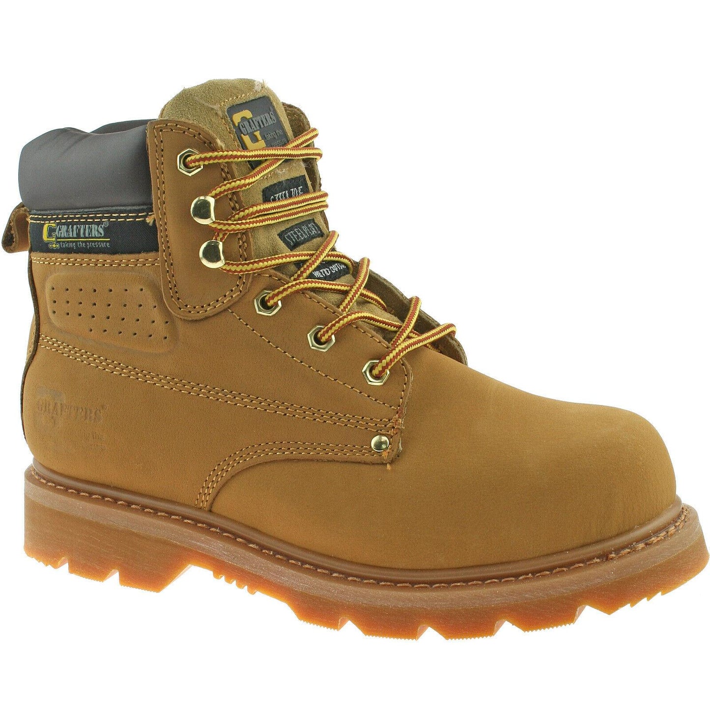 Grafters Steel Toe Safety Work Boots Black Brown Honey M538