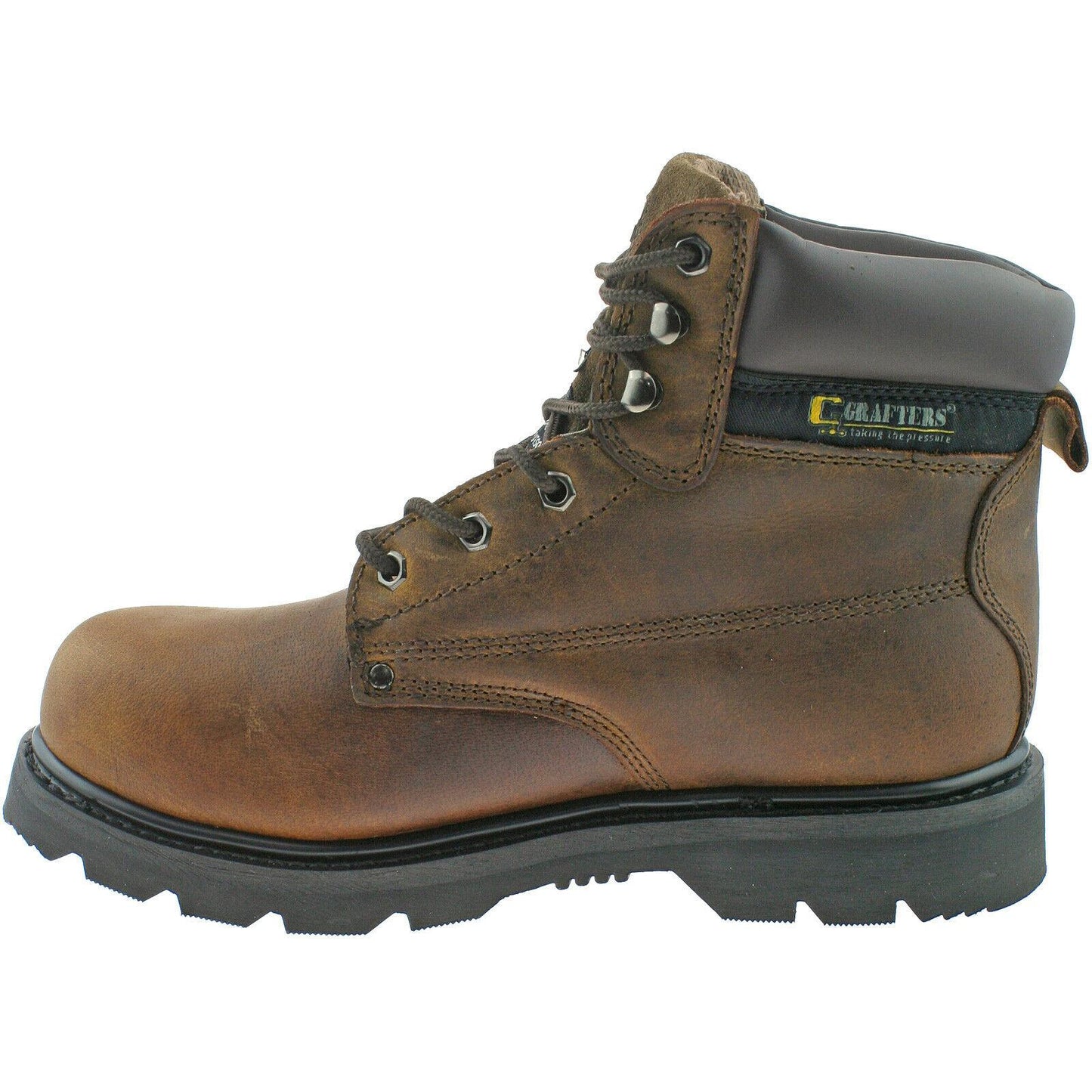 Grafters Steel Toe Safety Work Boots Black Brown Honey M538