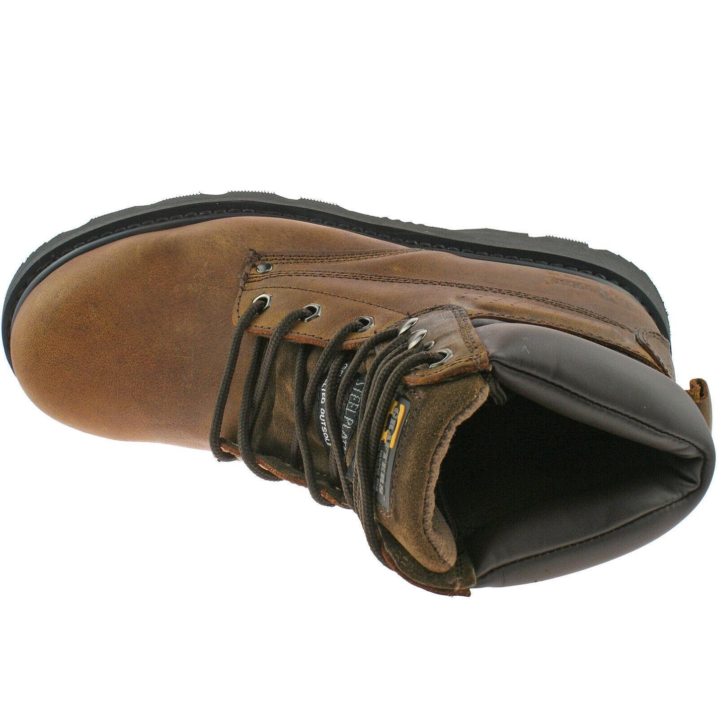 Grafters Steel Toe Safety Work Boots Black Brown Honey M538