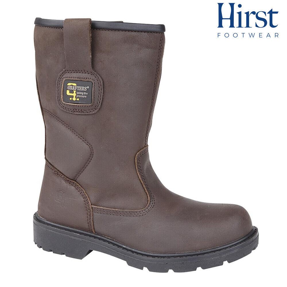 Grafters Waterproof Safety Rigger Boots Leather M560B
