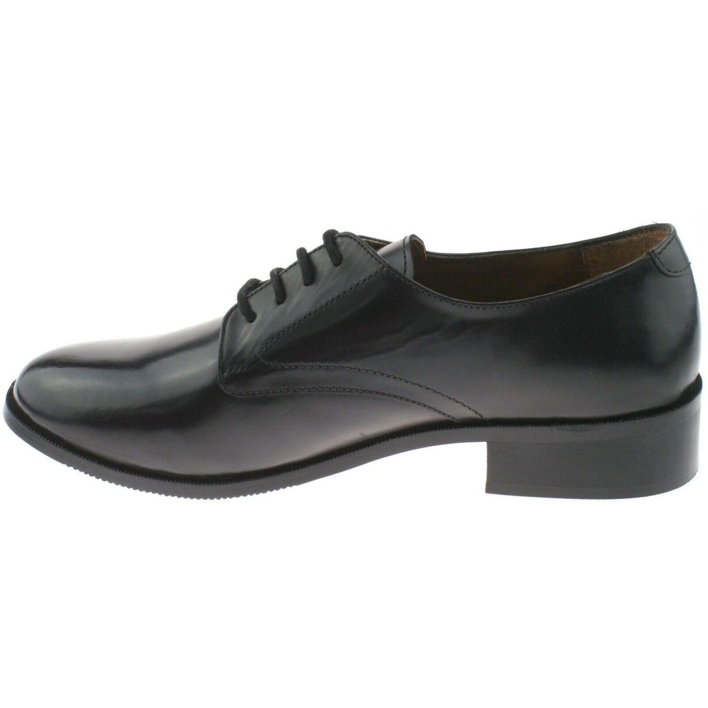 Ladies Grafters Cadet Uniform Shoes Parade Leather Black L213A