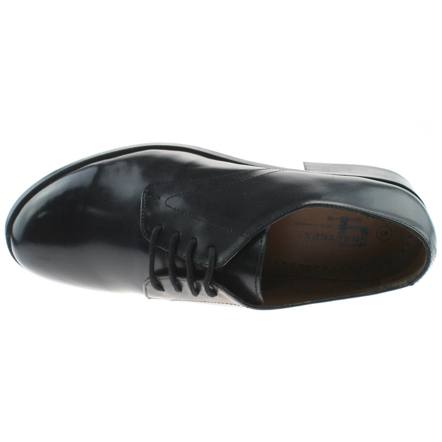 Ladies Grafters Cadet Uniform Shoes Parade Leather Black L213A